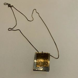 Hand Hammered Sterling and Copper Necklace